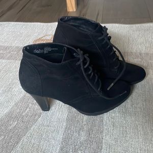 Black lace up Booties